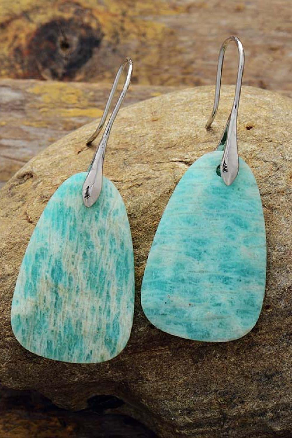 Natural Stone Dangle Earrings - Trendsi