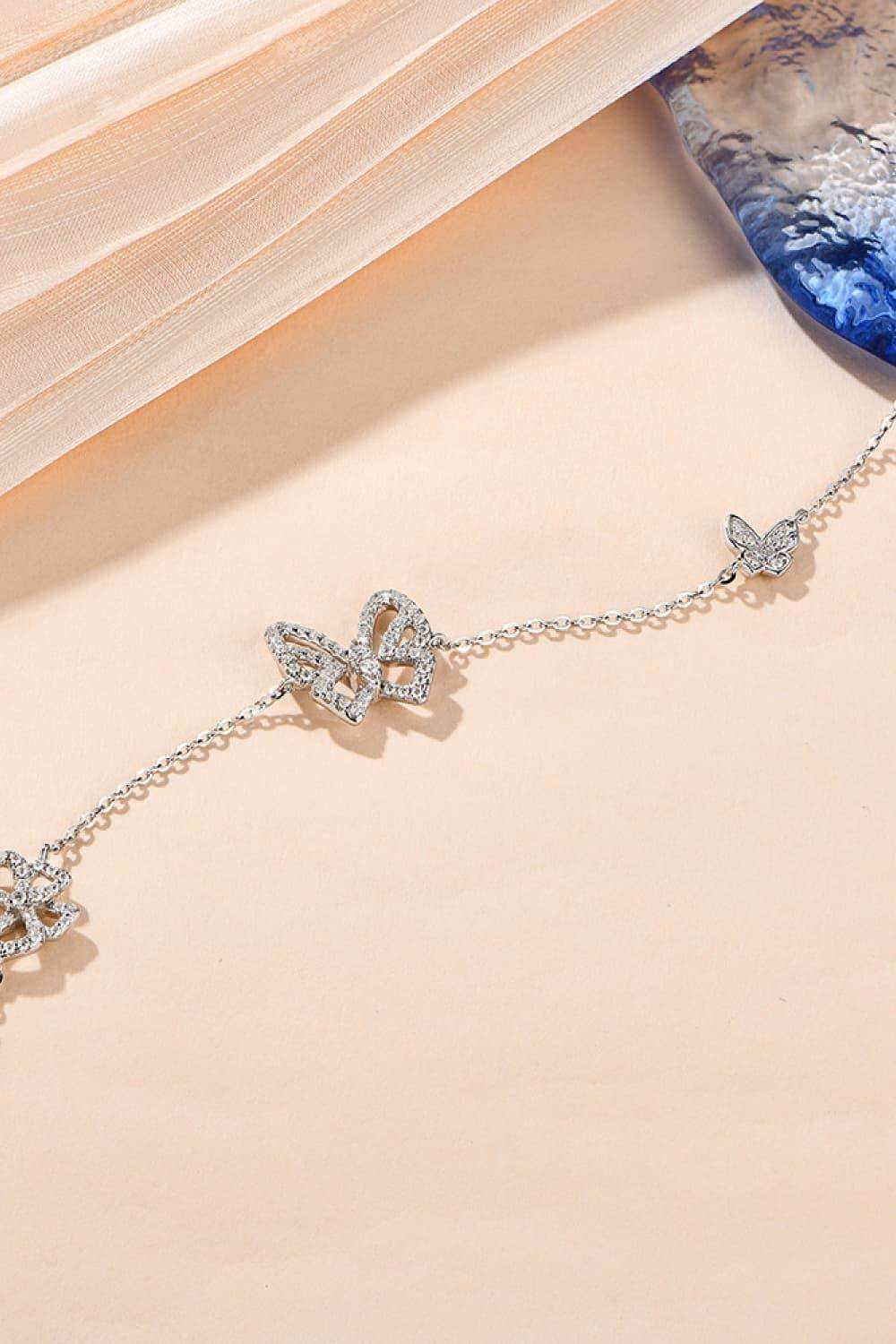 Moissanite Butterfly Shape Bracelet - Trendsi - Flyclothing LLC