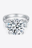 8.6 Carat Moissanite Platinum-Plated Ring - Trendsi