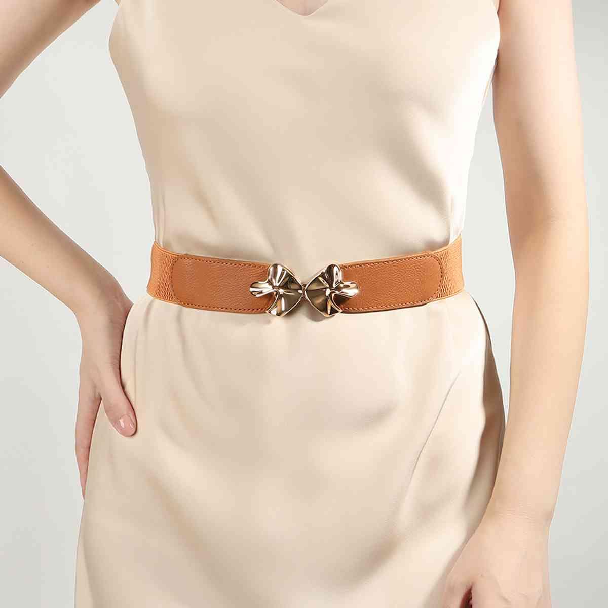 Alloy Buckle Elastic Belt - Trendsi - Flyclothing LLC