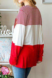 Striped Heart Sequin Long Sleeve T-Shirt - Trendsi - Flyclothing LLC