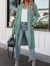 Open Front Dropped Shoulder Outerwear - Trendsi - Flyclothing LLC