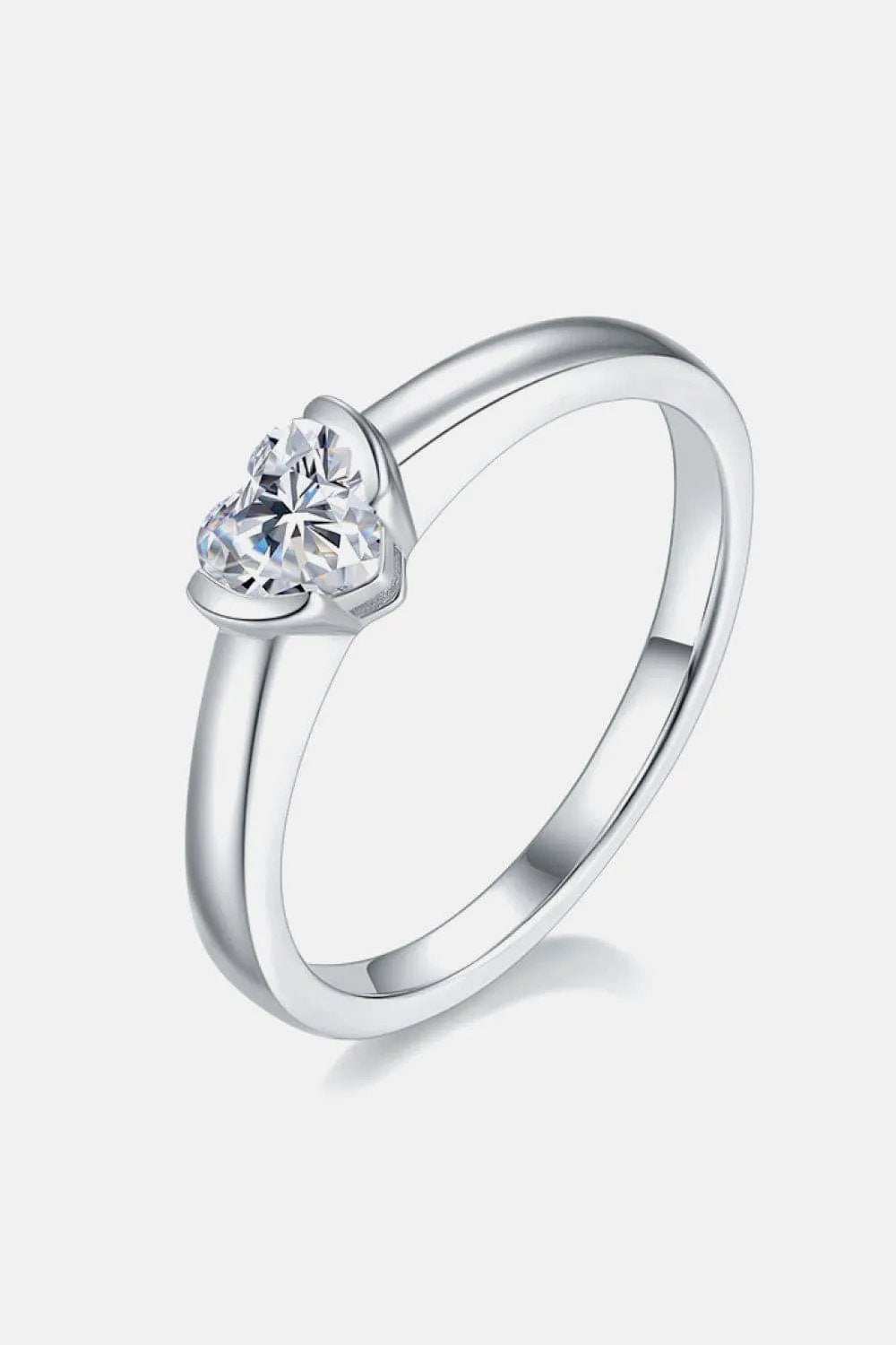 Moissanite 925 Sterling Silver Solitaire Ring - Trendsi - Flyclothing LLC