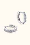 Moissanite 925 Sterling Silver Huggie Earrings - Trendsi - Flyclothing LLC