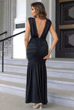 Ruched Plunge Sleeveless Maxi Dress - Trendsi - Flyclothing LLC
