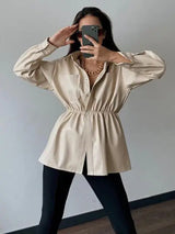 Snap Down Collared Jacket - Trendsi - Flyclothing LLC
