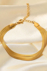 Triple-Layered Snake Chain Bracelet - Trendsi - Flyclothing LLC