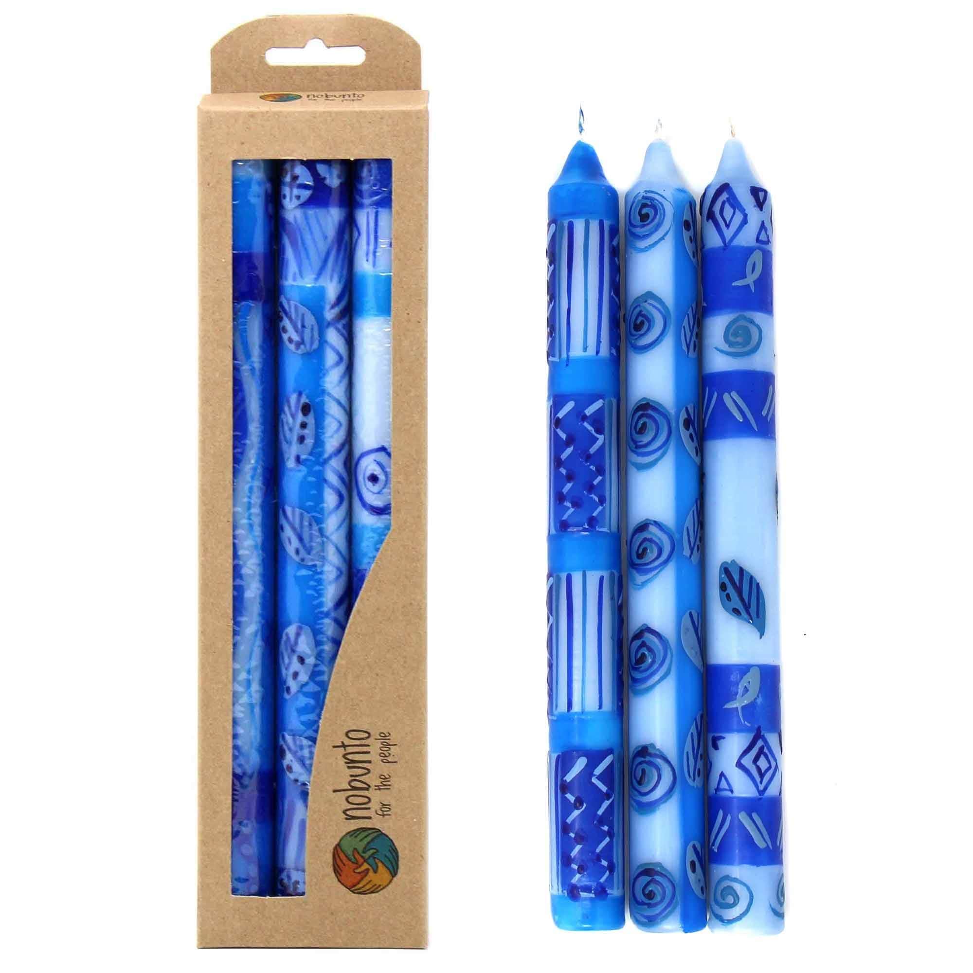 Tall Hand Painted Candles - Three in Box - Feruzi Design - Nobunto - Flyclothing LLC