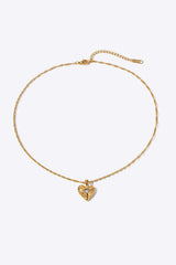 Heart Pendant Stainless Steel Necklace - Trendsi - Flyclothing LLC