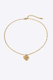 Heart Pendant Stainless Steel Necklace - Trendsi