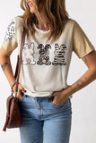 Easter Leopard Rabbit Graphic T-Shirt - Trendsi
