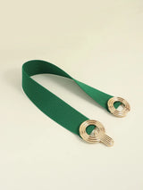 Geometric Buckle Elastic Wide Belt - Trendsi - Flyclothing LLC