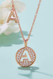 Moissanite A to J Pendant Necklace - Trendsi - Flyclothing LLC