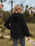 Cable-Knit Dropped Shoulder Hoodie - Trendsi - Flyclothing LLC