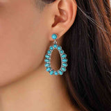 Artificial Turquoise Earrings - Trendsi - Flyclothing LLC