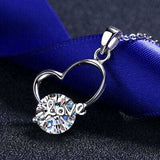 2 Carat Moissanite Heart 925 Sterling Silver Necklace - Trendsi - Flyclothing LLC