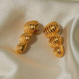 Stainless Steel Geometric Stud Earrings - Trendsi - Flyclothing LLC
