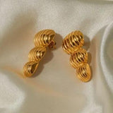 Stainless Steel Geometric Stud Earrings - Trendsi
