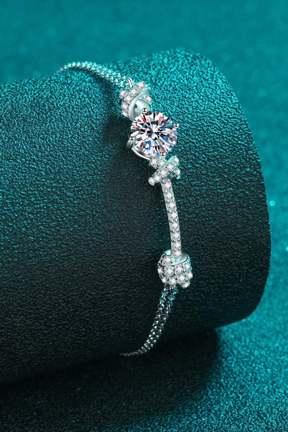 2 Carat Moissanite 925 Sterling Silver Bracelet - Trendsi - Flyclothing LLC