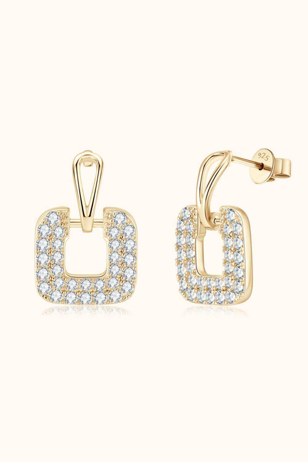 1.68 Carat Moissanite 925 Sterling Silver Drop Earrings - Trendsi - Flyclothing LLC