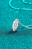 1 Carat Moissanite 925 Sterling Silver Necklace - Trendsi