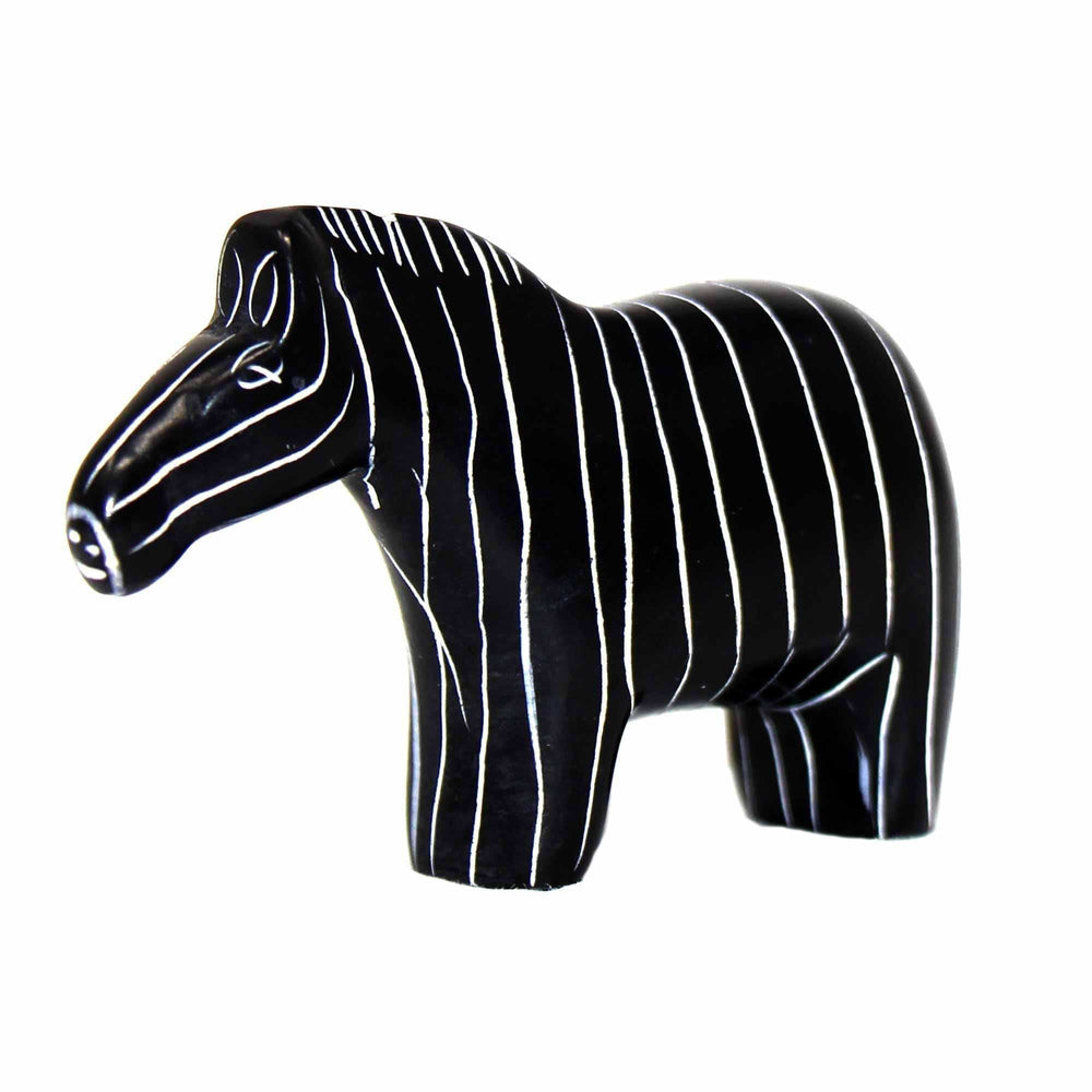 Zebra Soapstone Sculptures, Set of 2 - SMOLArt - Flyclothing LLC