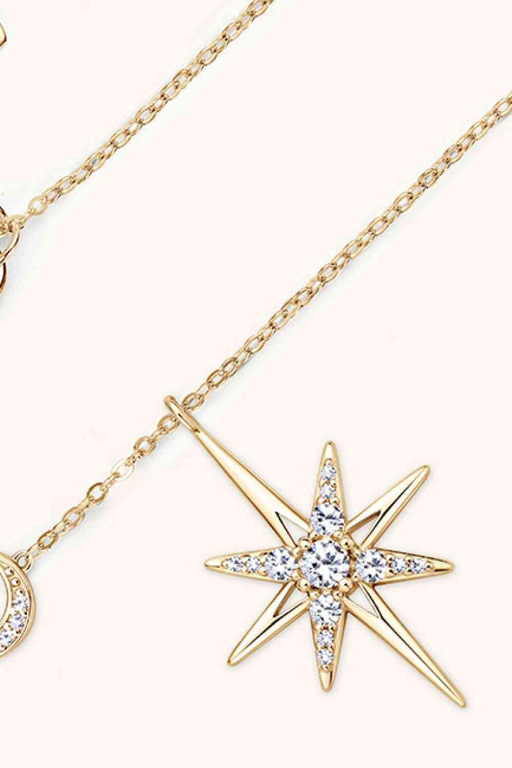 Moissanite 925 Sterling Silver Necklace - Trendsi - Flyclothing LLC
