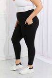 Leggings Depot Full Size Strengthen and Lengthen Reflective Dot Active Leggings - Trendsi - Flyclothing LLC