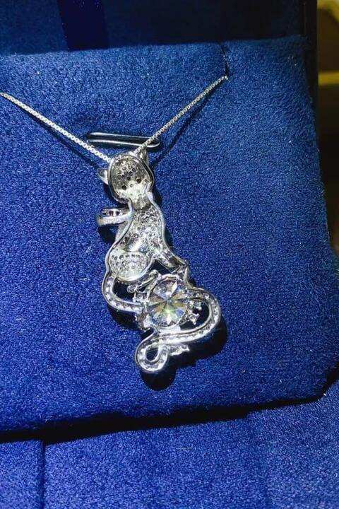 2 Carat Moissanite 925 Sterling Silver Necklace - Trendsi - Flyclothing LLC