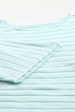 Round Neck Exposed Seams Pullover Sweater - Trendsi - Flyclothing LLC