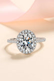 2 Carat Moissanite 925 Sterling Silver Halo Ring - Trendsi - Flyclothing LLC