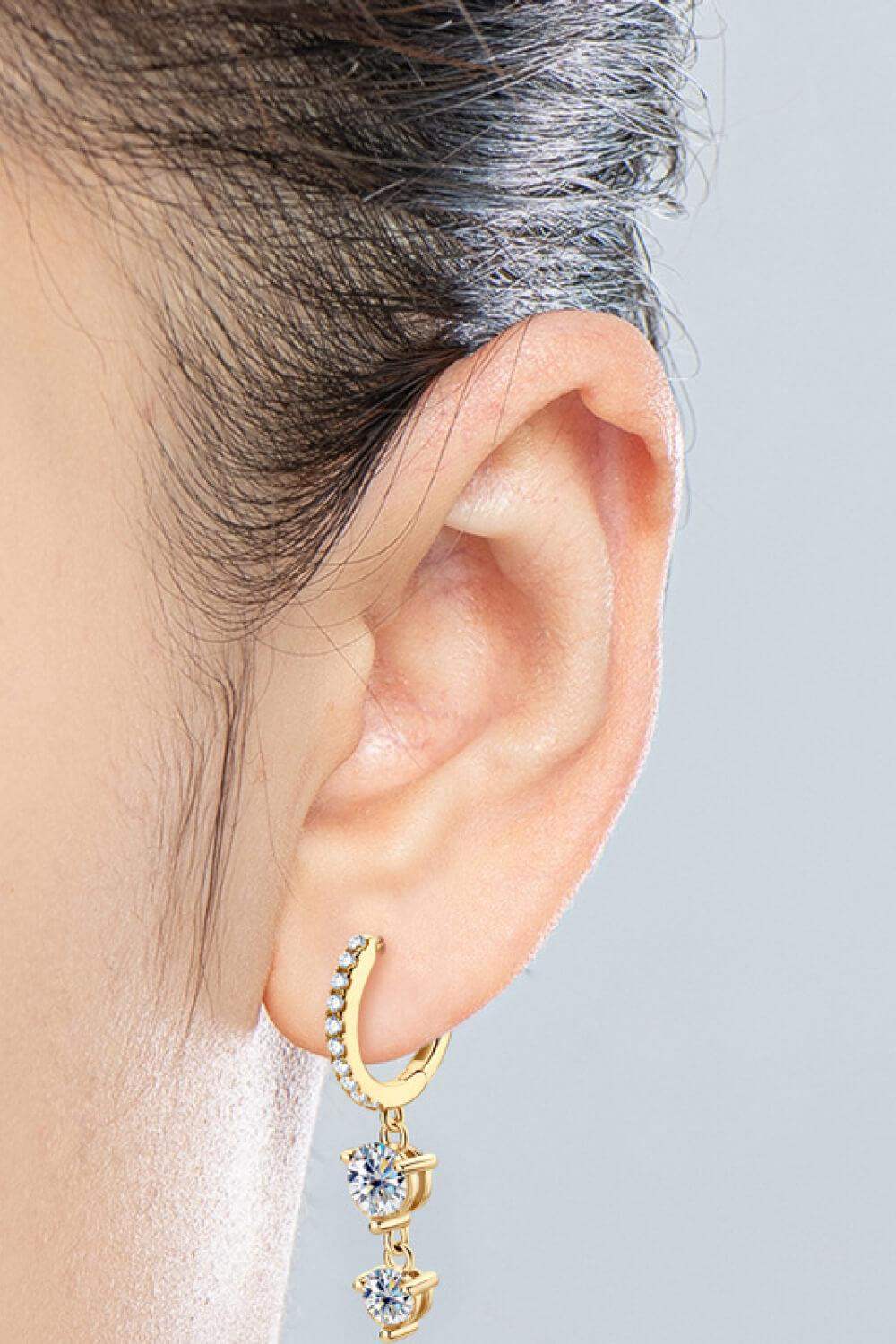 Be The One Moissanite Drop Earrings - Trendsi - Flyclothing LLC