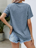 Easter Bunny Graphic Round Neck T-Shirt - Trendsi - Flyclothing LLC