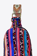Printed PU Leather Sling Bag - Trendsi