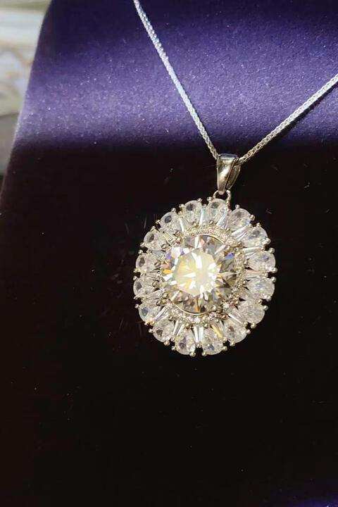 5 Carat Moissanite 925 Sterling Silver Necklace - Trendsi - Flyclothing LLC