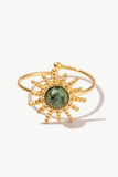 Natural Stone Sun Shape Open Ring - Trendsi