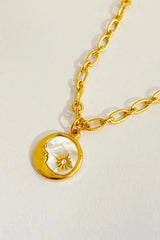 Round Pendant Stainless Steel Necklace - Trendsi - Flyclothing LLC