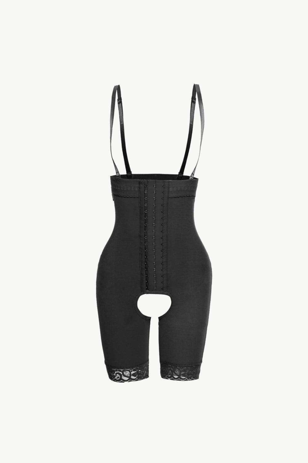 Full Size Hook-and-Eye Lace Trim Shaping Bodysuit - Trendsi - Flyclothing LLC