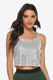 Sequin Cropped Cami - Trendsi