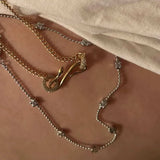 18K Gold-Plated Copper Inlaid Zircon Necklace - Trendsi - Flyclothing LLC