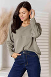 Culture Code Full Size V-Neck Long Sleeve T-Shirt - Trendsi - Flyclothing LLC