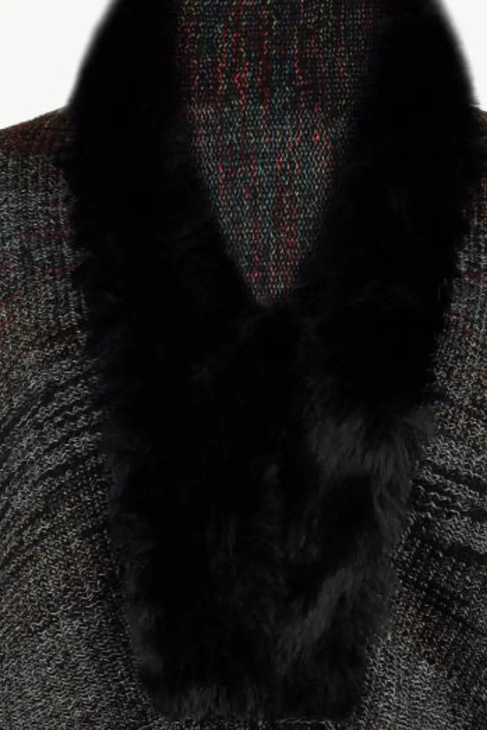Open Front Fringe Hem Poncho - Trendsi - Flyclothing LLC