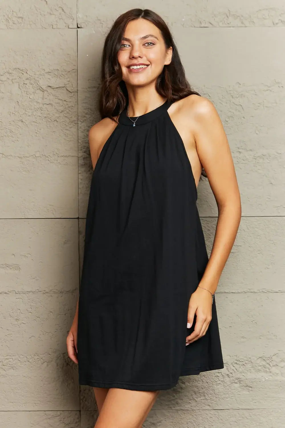 Spliced Lace Round Neck Sleeveless Dress - Trendsi - Flyclothing LLC