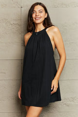 Spliced Lace Round Neck Sleeveless Dress - Trendsi - Flyclothing LLC