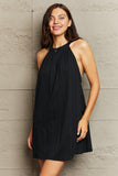 Spliced Lace Round Neck Sleeveless Dress - Trendsi
