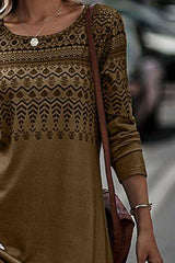 Printed Round Neck Long Sleeve T-Shirt - Trendsi