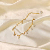 Pearl 18K Gold-Plated Charm Anklet - Trendsi - Flyclothing LLC