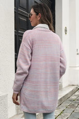 Striped Open Front Longline Cardigan - Trendsi - Flyclothing LLC