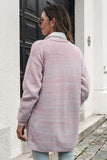 Striped Open Front Longline Cardigan - Trendsi