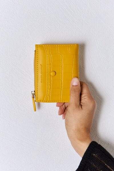 David Jones Texture PU Leather Mini Wallet - Trendsi - Flyclothing LLC